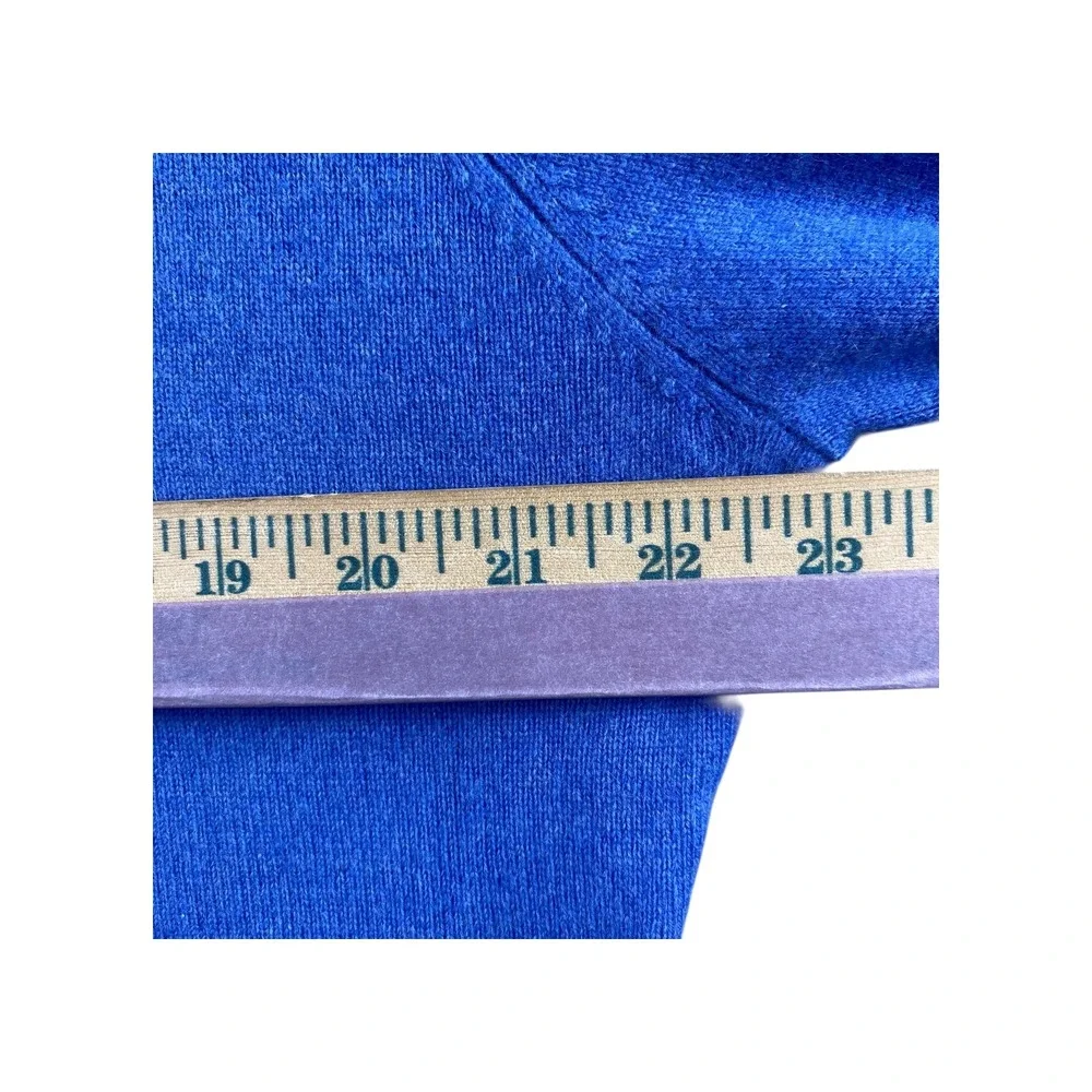 NWT Club Room Estate‎ Cashmere V Neck Sweater Men's Large Blue Pullover